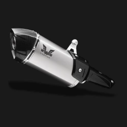 Natural titanium exhaust with gloss carbon